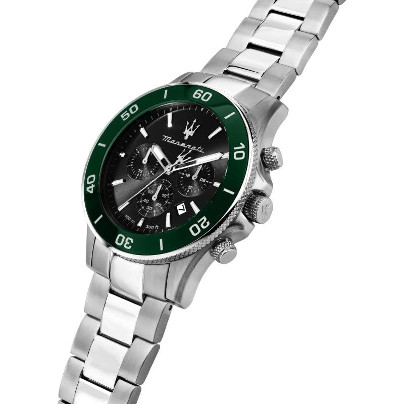 Maserati Uhr R8873 – Chronograph grün aus Edelstahl