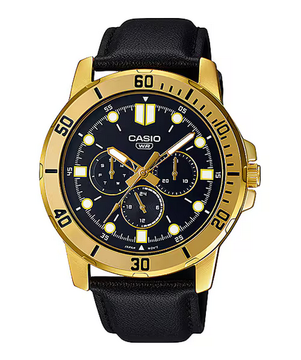 Casio orologio uomo analogico colore oro e nero - MTP-VD300GL-1E