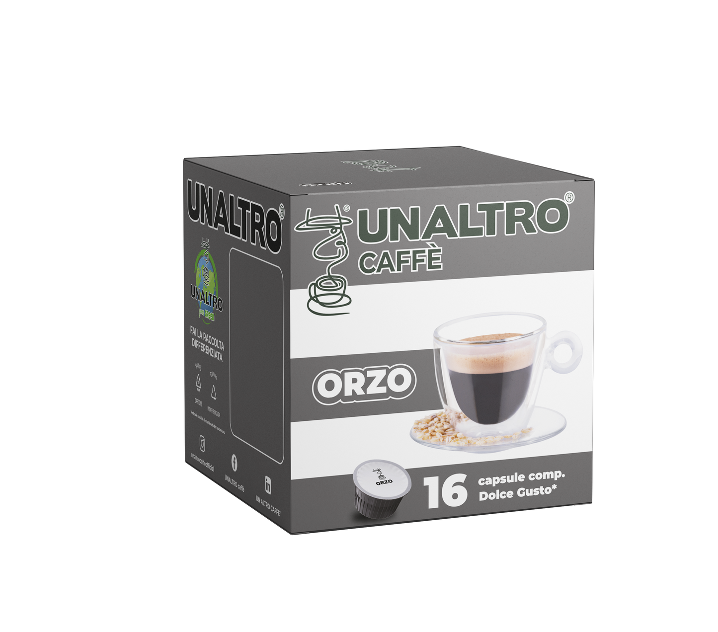 16 CAPSULE DOLCE GUSTO UNALTRO CAFFE MISCELA ORZO.