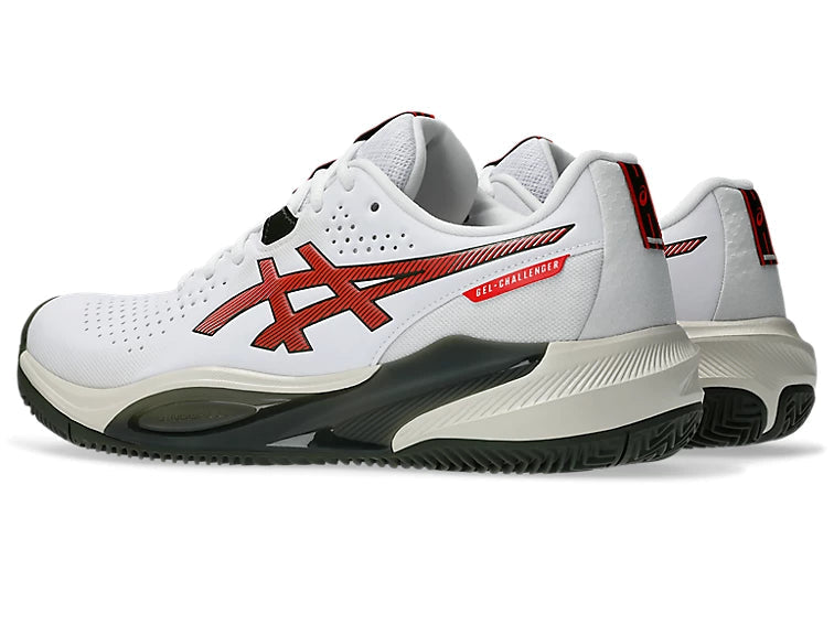 Asics GEL-CHALLENGER 15 CLAY 1041A508-104 – Scarpa Tennis Uomo Bianco-Rosso