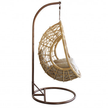 Hängeschaukel Capraia mit Metallgestell und Wicker-Sitzfläche