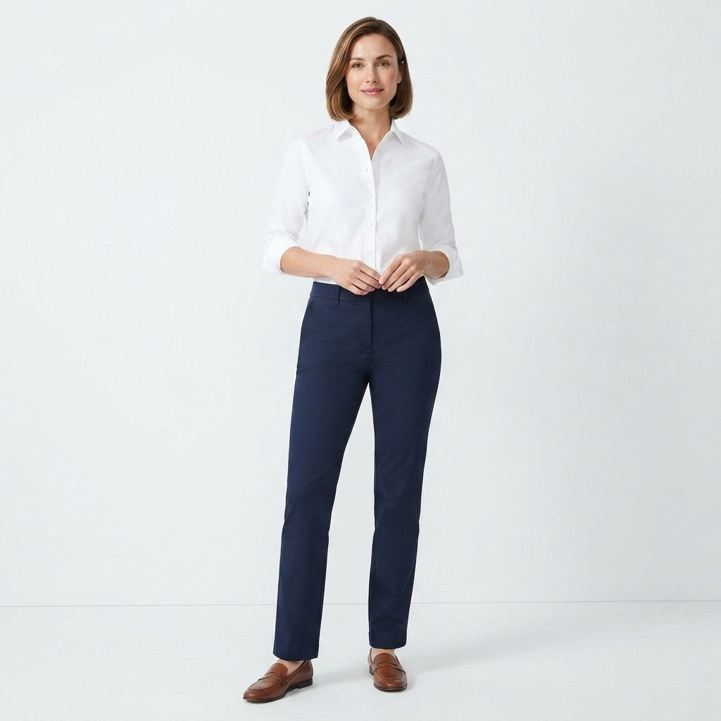 Bomboogie pantalone chino da donna misto cotone PWMOONTCSA5 20 blu