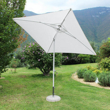 Ombrellone quadrato 2x2 metri telo poliestere bianco 180 gr