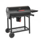 Tennessee charcoal barbecue with black painted steel frame