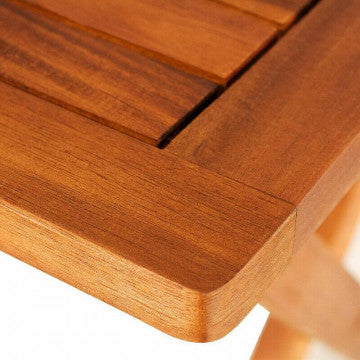 Tavolo pieghevole in acacia massiccio 100x70 cm, altezza 74 cm