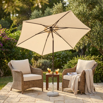 Parasol, 3 meter diameter, 180 gr polyester fabric, aluminum pole