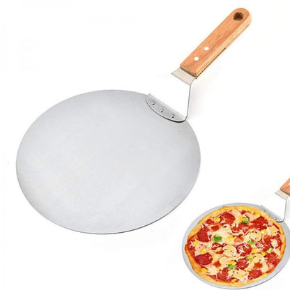 Pizzaschieber Holzgriff Rundschaufel Edelstahl Schaufel Ofen | Ø 20.5