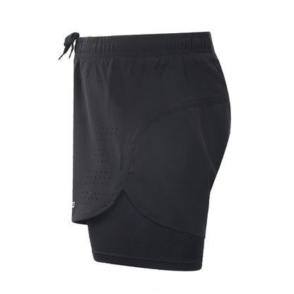 Pantaloncini Corsa Uomo 2 in 1 con Compressione e Fodera Lunga