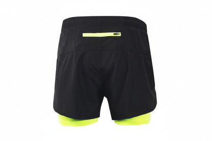 Pantaloncini Corsa Uomo 2 in 1 con Compressione e Fodera Lunga