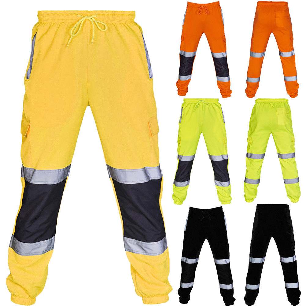 Pantaloni da Lavoro Catarifrangenti Unisex Alta Visibilità Multitasche