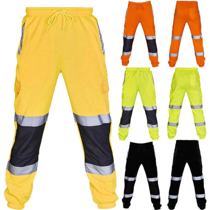 Pantaloni da Lavoro Catarifrangenti Unisex Alta Visibilità Multitasche