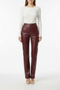 Women's High Waisted Shaping Faux Leather Leggings