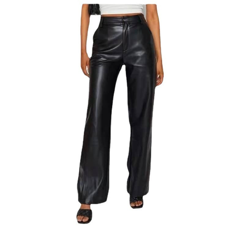 Pantaloni Pelle Donna Vita Alta Modellanti Leggings Ecopelle Invernali