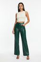 Women's High Waisted Shaping Faux Leather Leggings