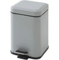 3-liter gray waste bin with removable base by Feridras, elegant and practical for your home.