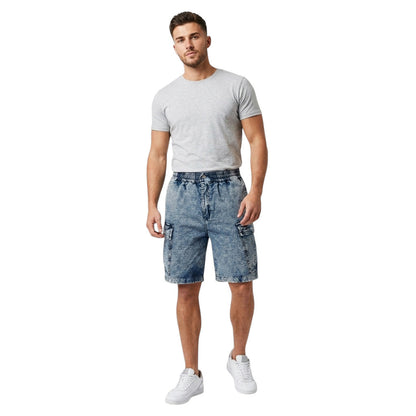 Project X Paris Bermuda Cargo Jeans Uomo Blu - 2694109