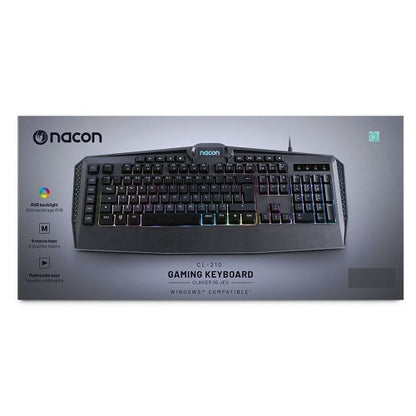Nacon Gaming-Tastatur LED CL-210 PC Windows RGB 6 programmierbare Makrotasten USB