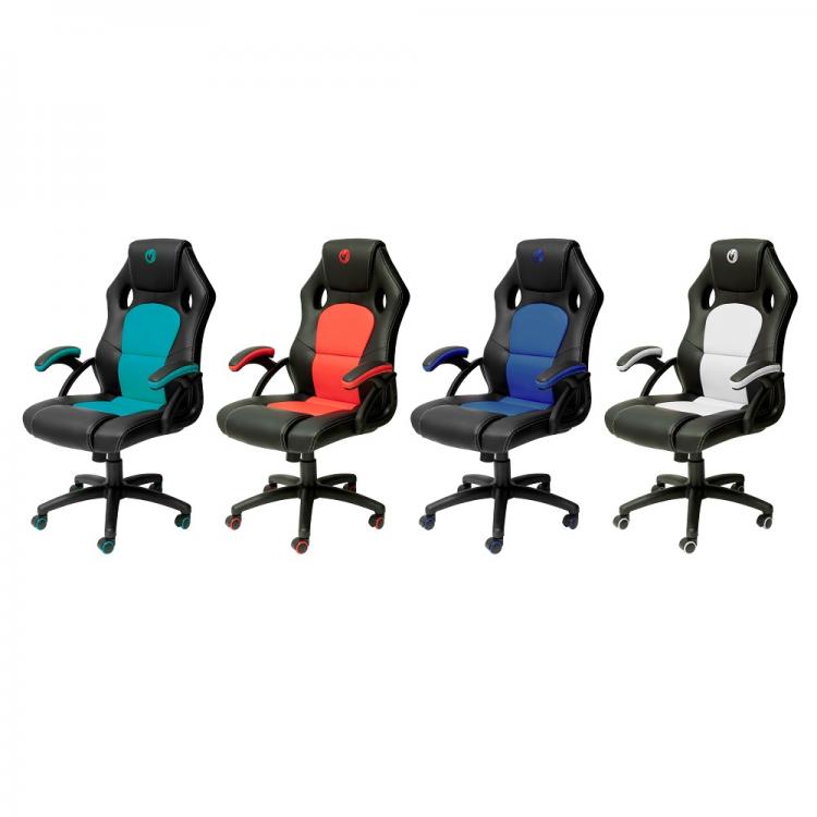 Nacon Sedia Gaming Pcch-310 Bianca Poltrona Ufficio Regolabile Ps4 Ps5 Xbox Pc