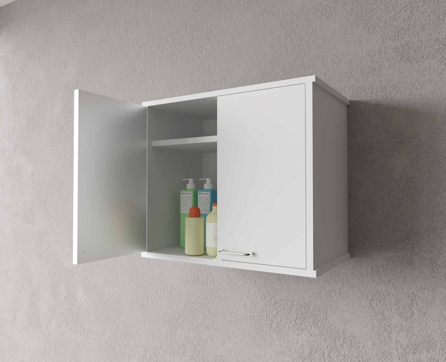 Pensile per Composizione Lavanderia in PVC, Kit Completo 60x34 cm, Modello Garden, Ideale per Spazi Funzionali