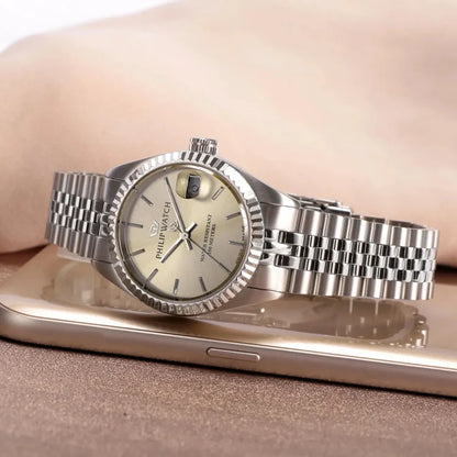 Philip Watch Caribe – Swiss Made Quarz, elfenbeinfarbenes Zifferblatt, 31mm – R8253597548