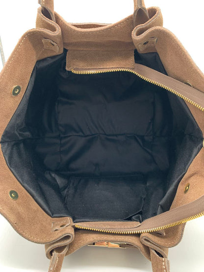 Italian Leather Tote Bag with Elegant Closure by Modex™