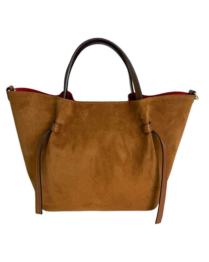 Elegant Suede &amp; Genuine Leather Bag – Premium Italian Quality