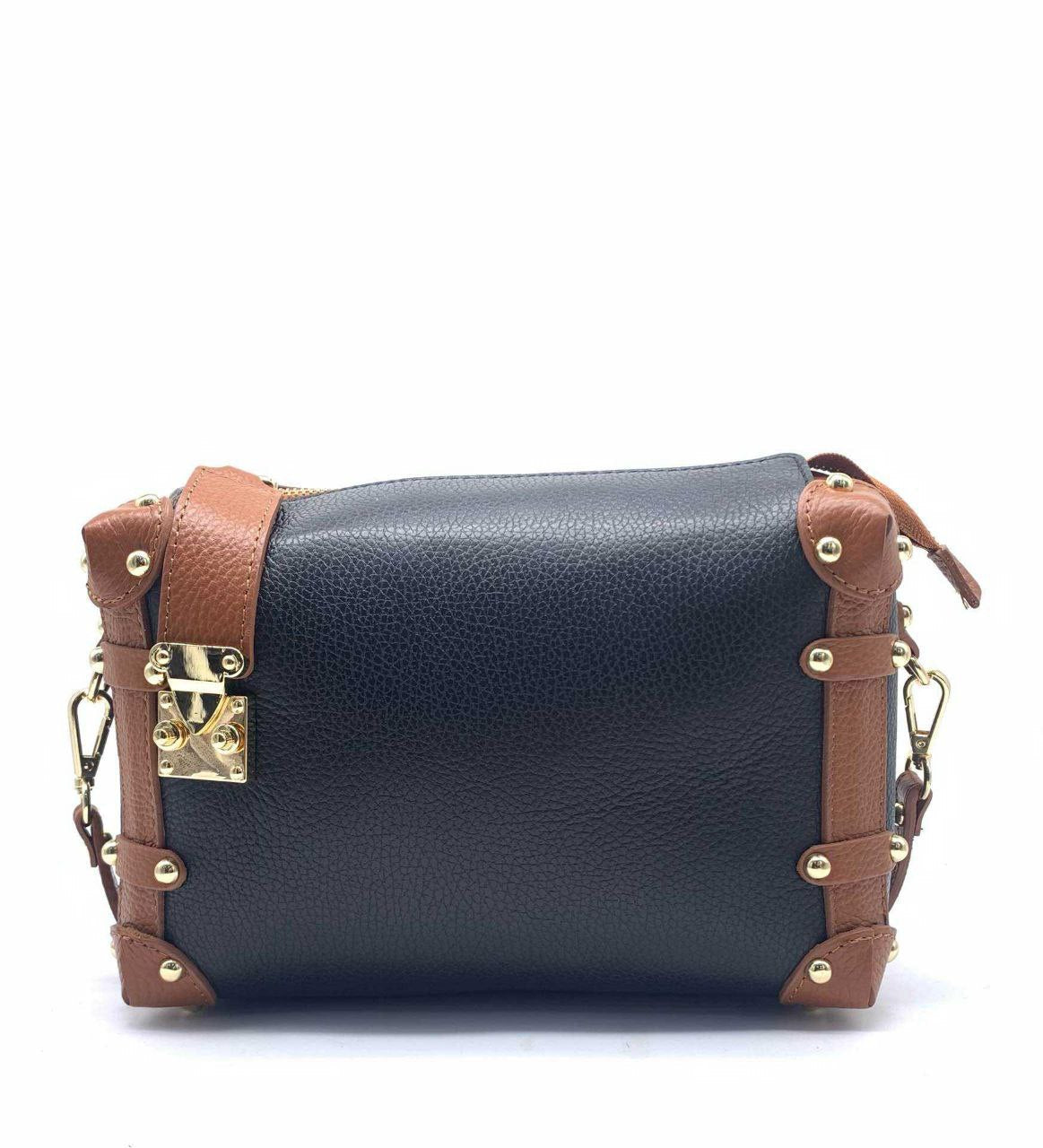 Studded Trunk Crossbody — Genuine Leather