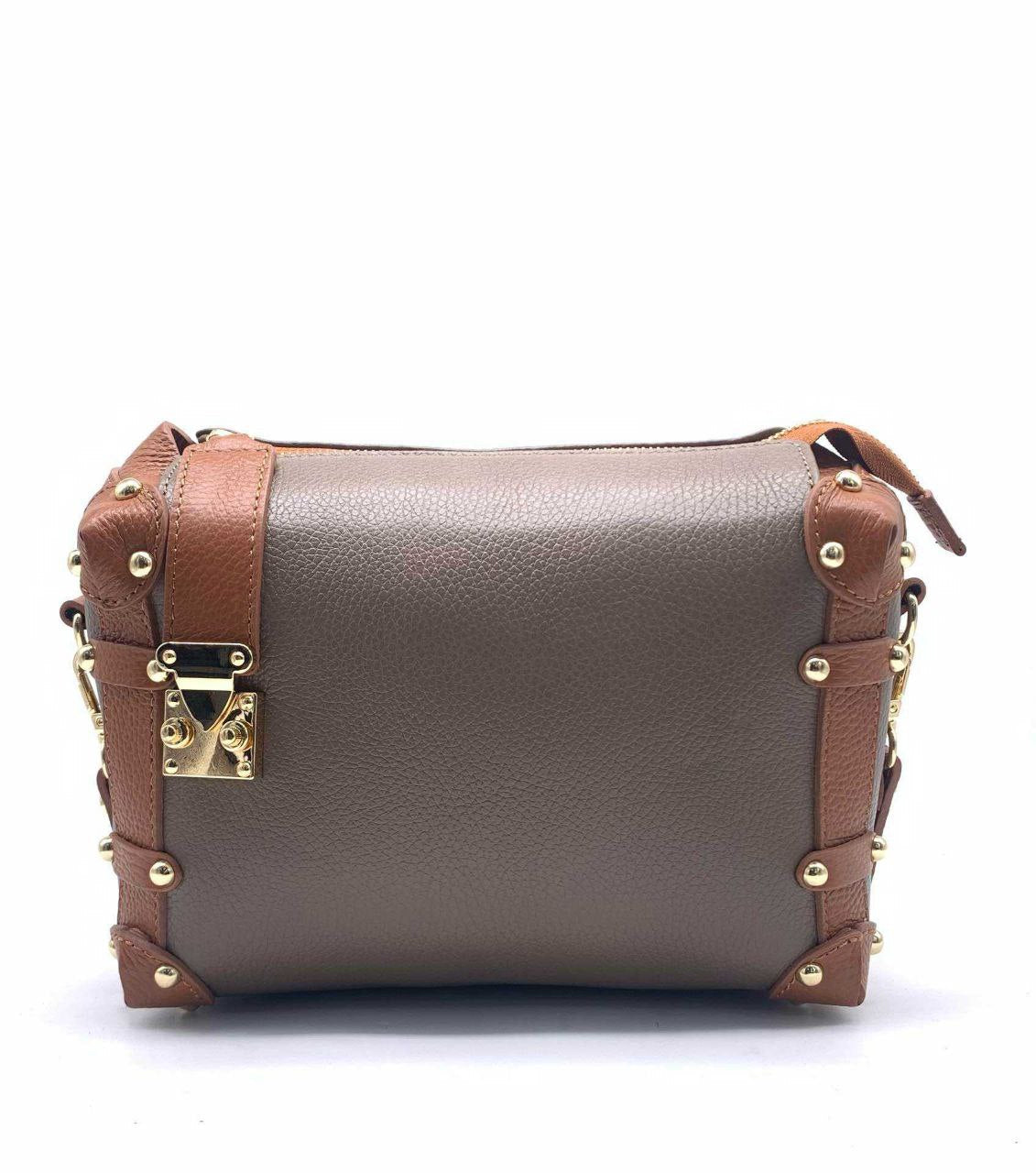 Studded Trunk Crossbody — Genuine Leather