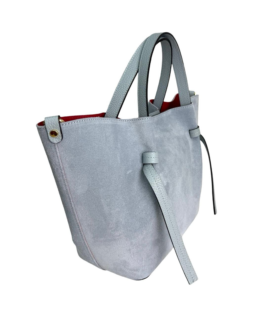 Elegant Suede &amp; Genuine Leather Bag – Premium Italian Quality