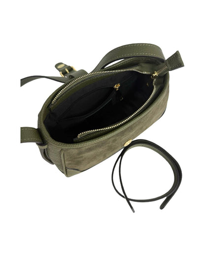 Italian Suede Shoulder Bag — compact yet striking