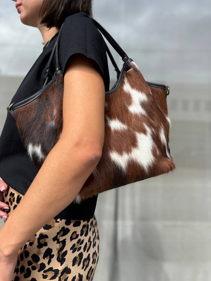 Hair-On Italian Leather Tote — Statement Luxury