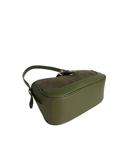 Italian Suede Shoulder Bag — compact yet striking