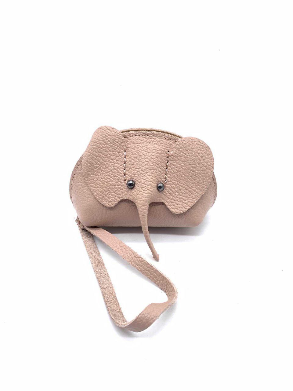 Italian Leather Elephant Coin Purse Wristlet by Modex™