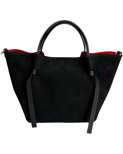 Elegant Suede &amp; Genuine Leather Bag – Premium Italian Quality