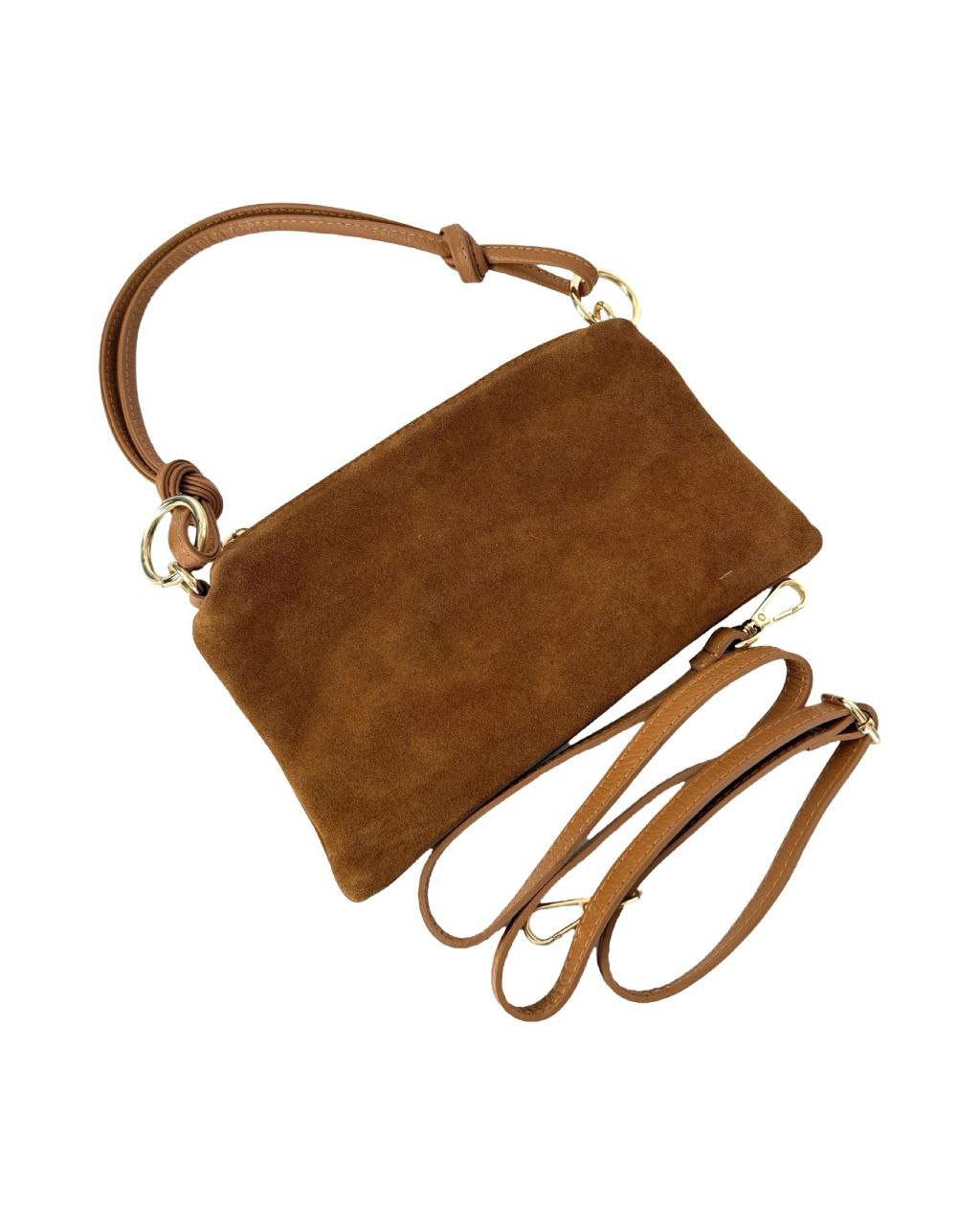 Compact Italian Leather Bag with Straps by Modex™