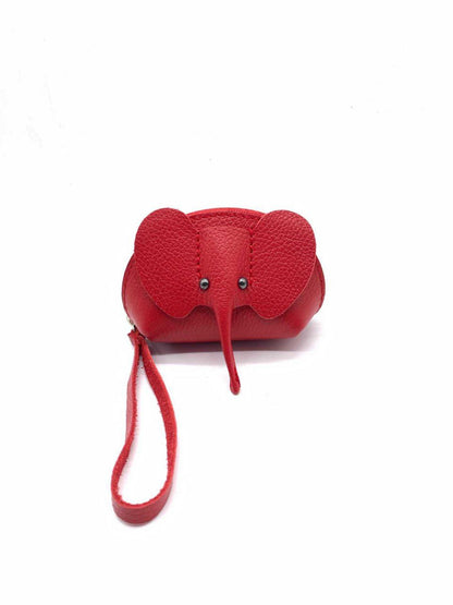 Italian Leather Elephant Coin Purse Wristlet by Modex™
