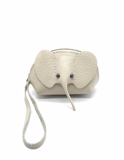 Italian Leather Elephant Coin Purse Wristlet by Modex™