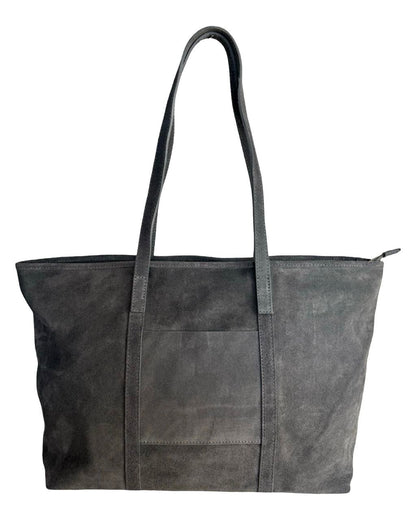 Italian Suede Shopper — spacious & lightweight
