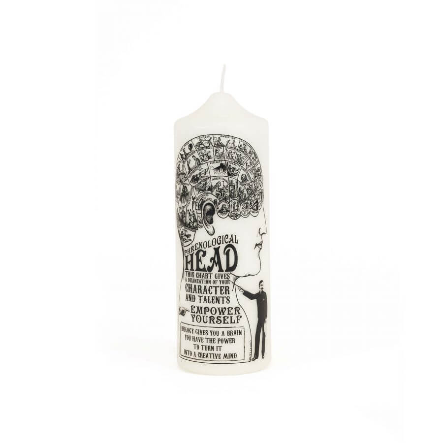 Phrenology Art Candle