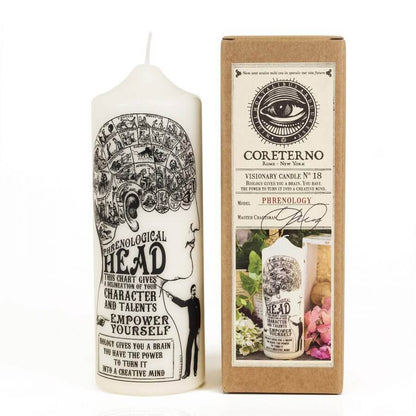 Phrenology Art Candle