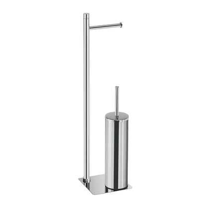 Piantana portarotolo e portascopino GEDY linea Trilly Cromato