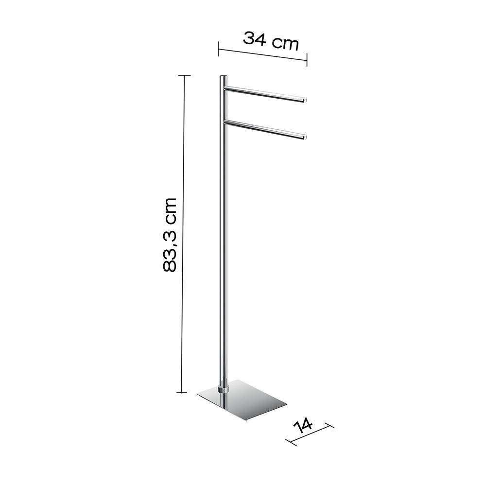 Piantana portasalviette GEDY linea Trilly a doppio braccio Cromato