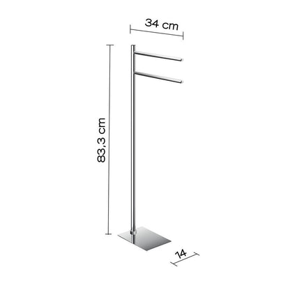 Piantana portasalviette GEDY linea Trilly a doppio braccio Cromato