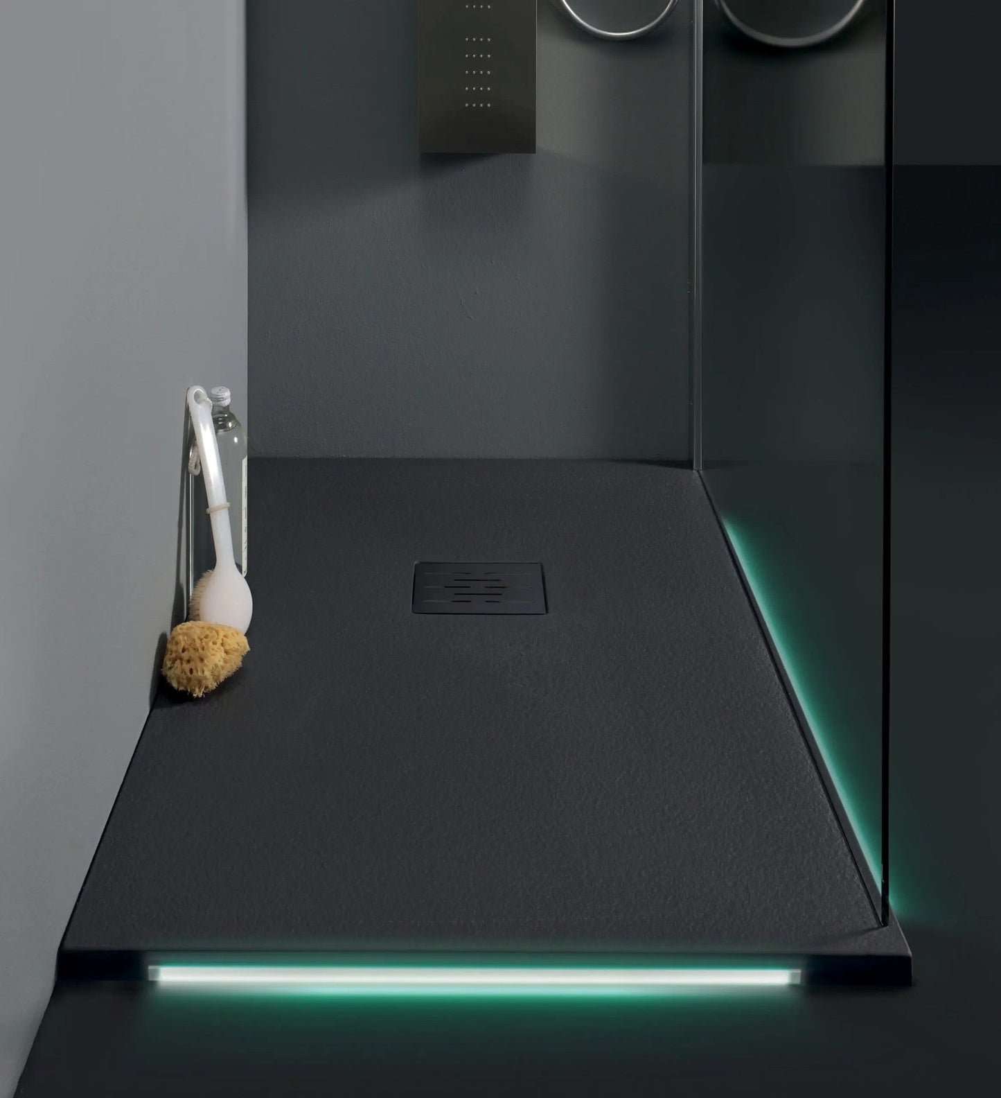 Piatto Doccia Ardesia Night 2 Led  70 x 120 Moka Matt