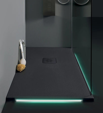 Piatto Doccia Ardesia Night 2 Led  70 x 120 Moka Matt