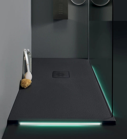 Piatto Doccia Ardesia Night 2 Led  70 x 120 Moka Matt