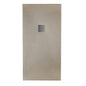 Stone effect shower tray 70x160 Tortora solid resin marble Waste included