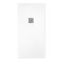 Stone effect shower tray 70x200 White solid marble resin Drain included