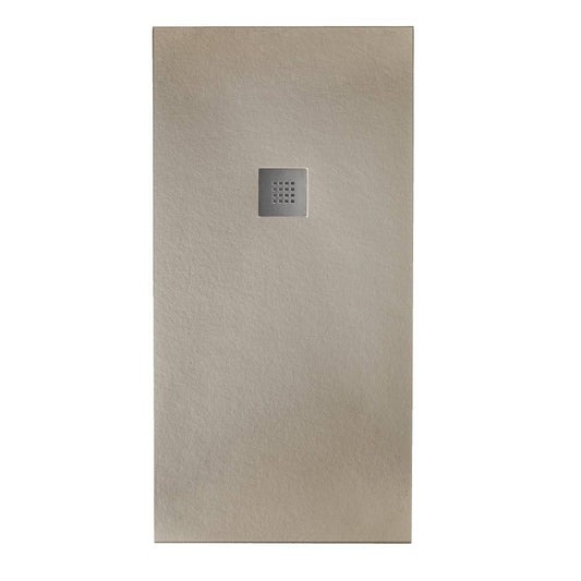 Piatto doccia effetto pietra 70x90 Tortora marmoresina pieno piletta inclusa