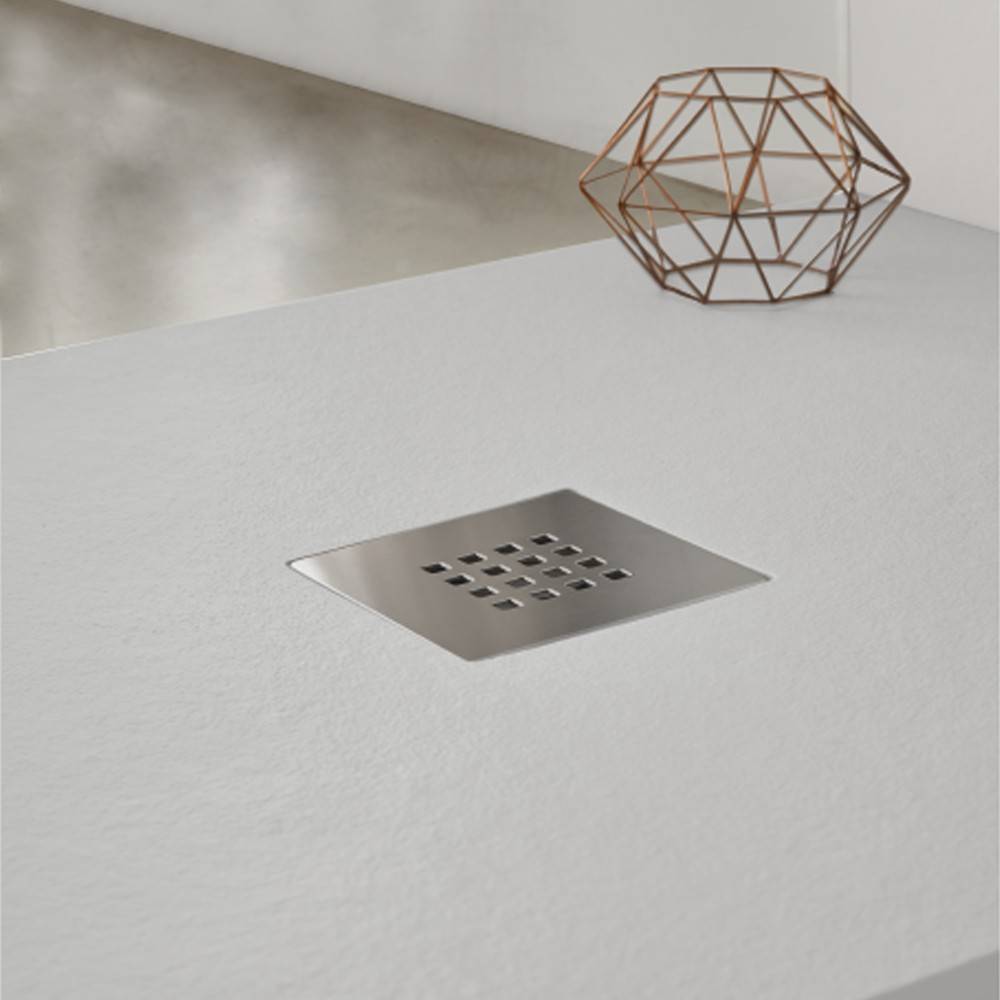 Piatto doccia effetto pietra 90x90 Cemento marmoresina pieno Piletta inclusa